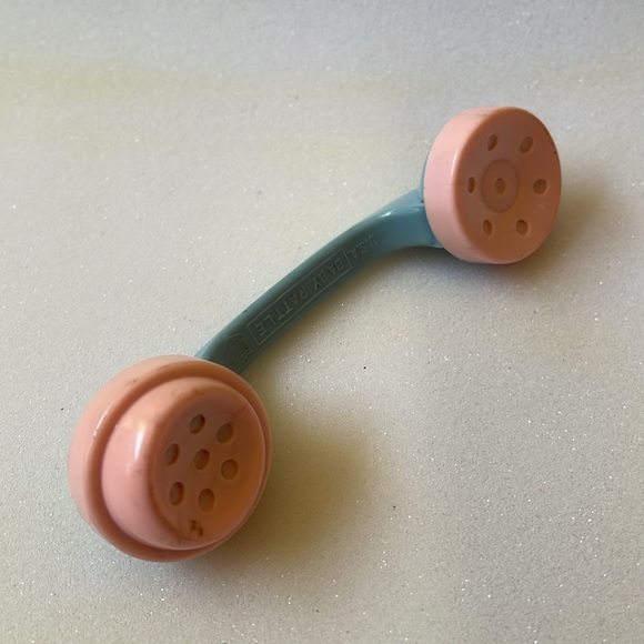 VTG ca 1944 Nu-Dell Plastc USA Baby rattle toy retro phone doll play - Picture 5 of 5